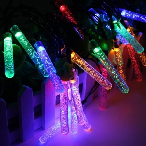 5M 20LED String Lights Solar Plastic Light Chain Waterproof Sparkling LED String For Xmas New Year Wedding Party Decor