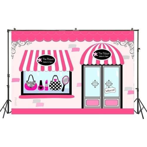 HUAYI Photography Backdrop Birthday Party Desserts Table Decor Photo Background Cartoon Store Shop Baby Shower BackdropW-3411