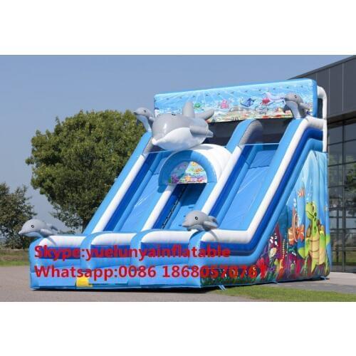 China Guangzhou) manufacturers selling inflatable slides,Dolphin slide KY-697