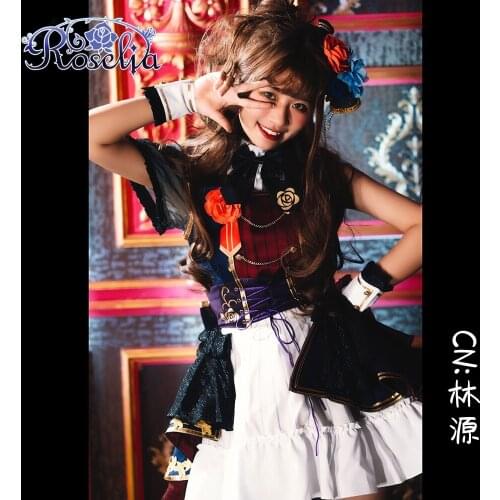 Cosplay Costume Anime Bang Dream! Imai Lisa Roselia Dresses Christmas Halloween Free shipping CG485