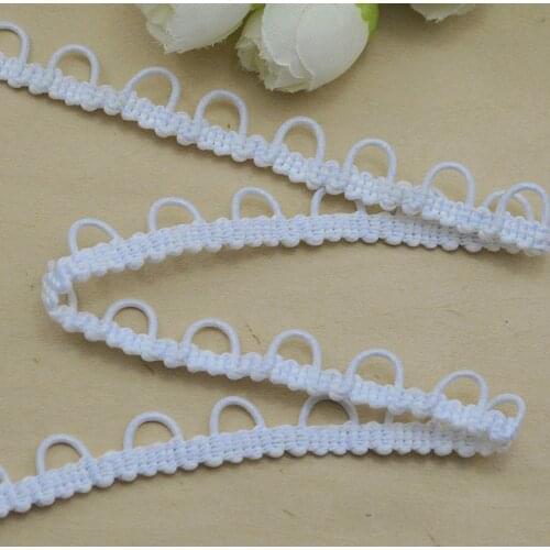 5m Trims Lace Belt Braid Clothes Accessories DIY Craft Decorative Sewing Crochet Ribbons Apparel Elastic U Shape Fabric