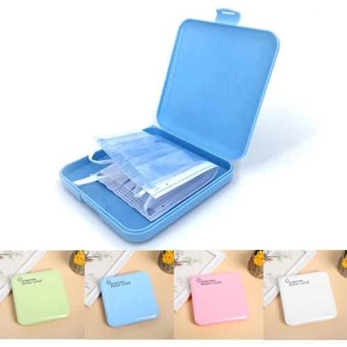 Fashion Portable Facemask Holder Face Mask Storage Box Case Save Mask Boxes caja para guardar mascarillas colors Boxes Storage