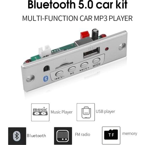 Kebidu 12V MP3 WMA Decoder Board Audio Module USB TF Radio Bluetooth5.0 Wireless Music Car MP3 Player With Remote Control