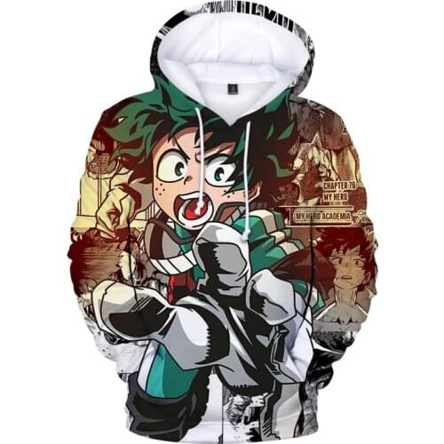 My Hero Academia 3D Hoodie Men Hoodie Sweatshirts Male Cotton Casual Hoodies Tops Hip Hop Streetwear teens Pullover Top Sell