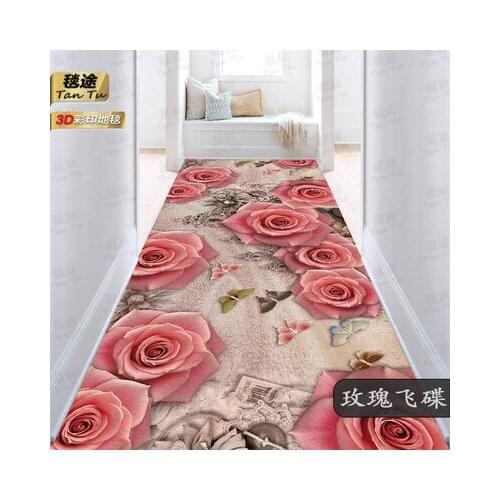 3D cutting floor mat at the entrance of the lobby, door mat, suede aisle, corridor, staircase, shopping mall, hotel carpet