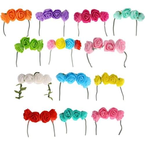 New Pattern Fashion Rose Headdress Headband Fit 18 Inch American&43cm Baby New Born Doll Clothes Accessories,Girls Toys