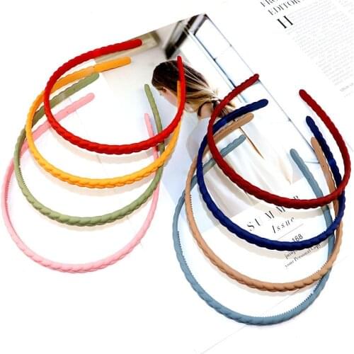 Elegant Solid Colors Hairbands Female Turban Plastic Braid Hairband For Women Lady Hair Hoop Hair Accessories Headwear Headdress
