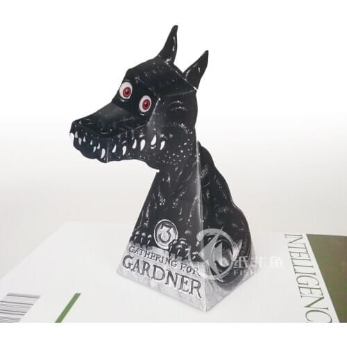 Optical Illusions Black Dragon Ornaments Folding Cute Mini 3D Paper Model Papercraft DIY Kids Adult Handmade Craft Toys ER-062