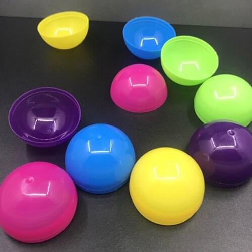 50mm Solid colored Empty PP Plastic Toy Capsules For Vending Plastic Toys Ball 100pcs/Lot Lottery Draw Surprise Free Shipping