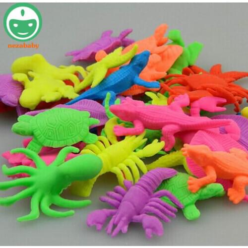 10PCS Silicone Growing Animal Toys Novelty Baby Toys Water Expansion Toy for Baby Bath Toys Practical Jokes Chirist Gift XQ15s