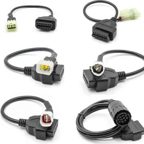 Motorcycle Motobike OBD2 Connector For YAMAHA 3pin 4pin 6pin For HONDA/KTM/SUZUKI/DUCADI/KAWASAKI Moto OBD Extension cable