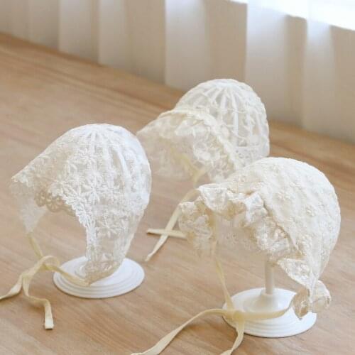 3-6 Months Baby Hat Spring and Autumn Thin Girl Princess Lace Shade Fisherman Hat Cute Baby Basin Hat Korean Version