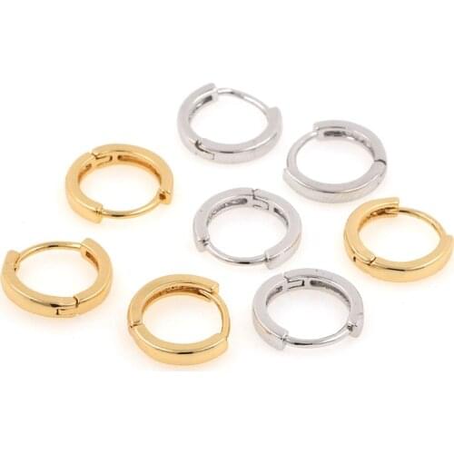 Gold-Clad Earrings,Thick Hoop Earrings,Gold Round Earrings,Fashionable And Simple Jewelry