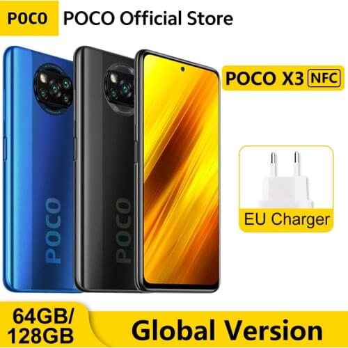 Global Version POCO X3 NFC 6GB 64GB Smartphone Snapdragon 732G Octa Core 6.67" 120Hz DotDisplay 64MP Quad Camera 5160mAh
