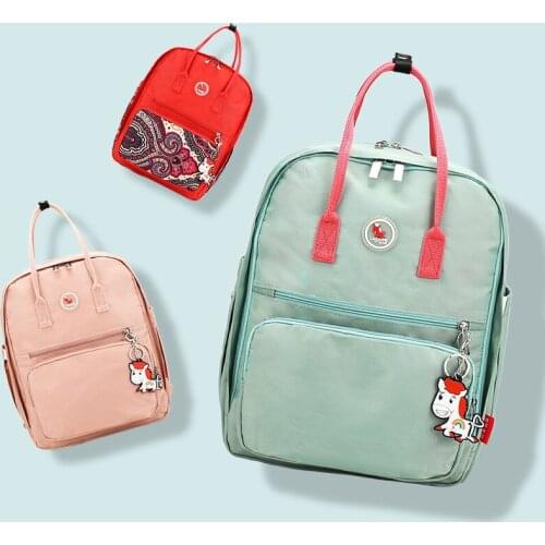 Large Contrast Color Baby Diaper Bag Handbag Waterproof Nylon Mommy Bags Multifunctional Travel Mather Nursing Nappy Backpack