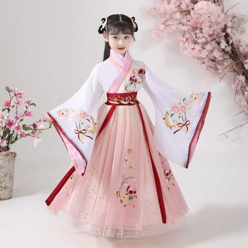 Oriental Ancient Prince Suit Children Hanfu Chinese Ancient Perform Folk Costume Girls Dance Wear Kids Fairy Cosplay Clothes