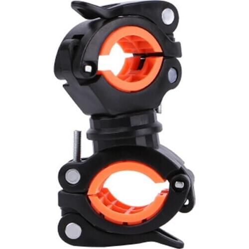 Rotate Bicycle Light Holder Universal MTB Road Bike Flashlight Clip Mount Double Holder LED Front Head Lamp Mount 4 Color