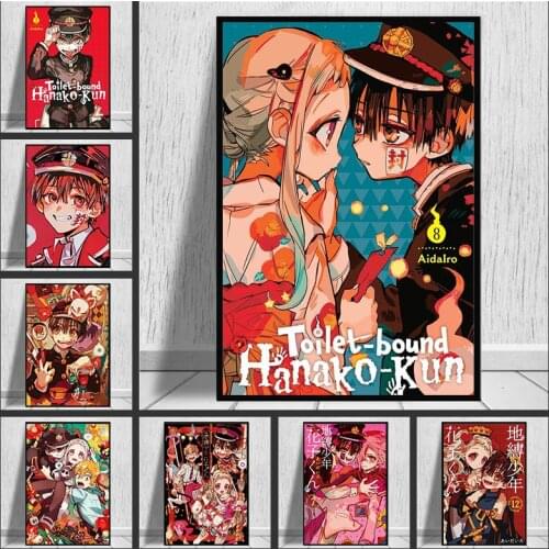 Japanese Anime Decor Red Cute Wall Art Posters Painting On Canvas Prints Cuadros Cartoon Wall Poster Otaku Boys Home Decoration