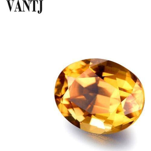 VANTJ Natural Citrine Loose Gemstone Oval Cut Women For Silver Gold Ring Mounting Diy Jewelry Women Party Gift