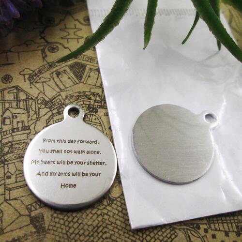 20pcs--"From This Day Forward, You Shall..."stainless steel charms 5 styles for choosing DIY Charms for necklace bracelets