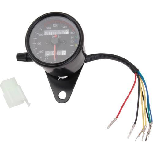 12V Universal Motorcycle Dual Speedometer Odometer With Night Light 160Km/h