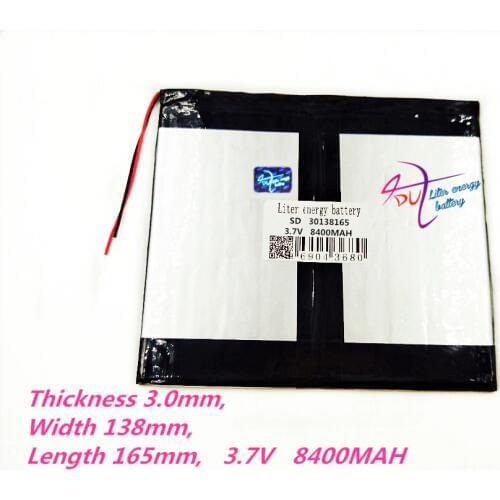 30138165 3.7V 8400MAH Polymer rechargeable batteries,Tablet PC general battery 8 inch 9 inch 10inch 30140160