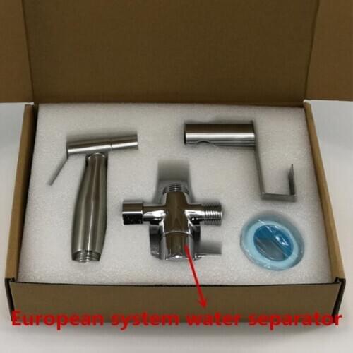 304 Stainless Steel Brushed Nickel Bidet Faucet Handheld Bidet Spray Shower Set Toilet Shattaf Sprayer Douche Kit