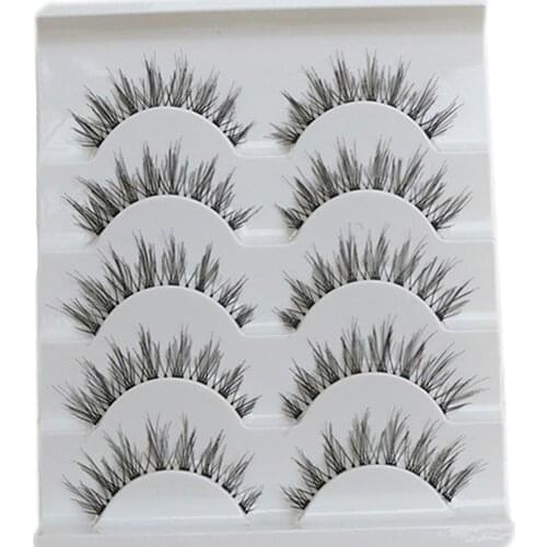 5 Pairs Beauty Makeup Handmade Natural Fashion Long False Eyelashes Eye Lashes