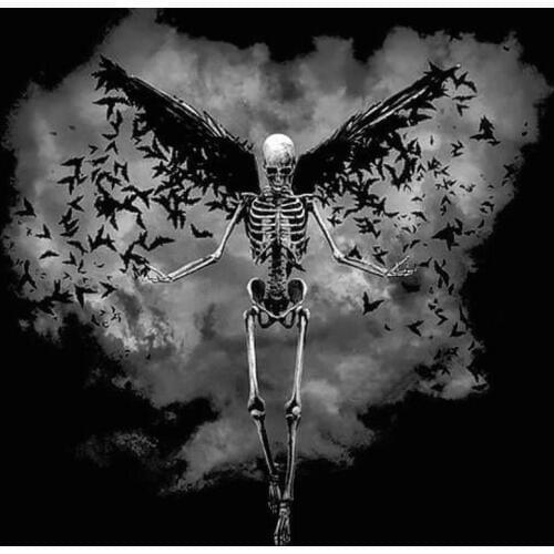 5d diy diamond painting skull angel new arrival diamond mosaic night landscape 3d full round diamond embroidery sticker