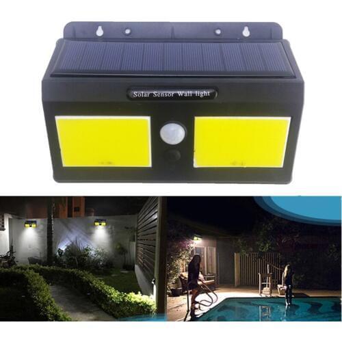 96 COB LED Solar Light PIR Motion Sensor Wall Lamp Human Body Infrared High Power Outdoor Waterproof Garden Street Lighting