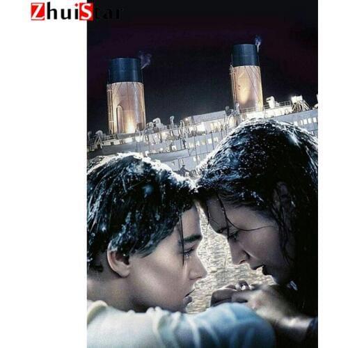 Diamond painting 5D DIY movie Titanic cross stitch 3D diamond embroidery full square mosaic home decoration accessories ZWQ