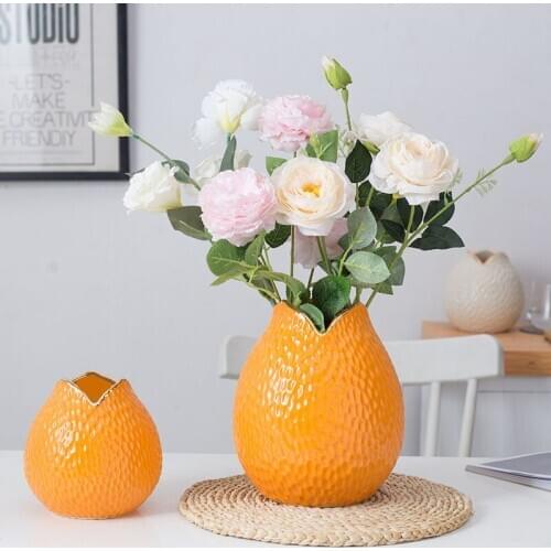 American Creative Ceramic Vase Living Room TV Cabinet Dried Flower Arrangement Plant Pot Home Decoration Ornaments