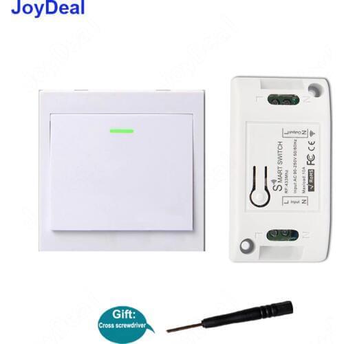 433Mhz Smart Wireless Remote Control Switch AC 110V 220V 1 CH Channel Receiver 86 Wall Panel Transmitter For Led Lights Bulb DIY