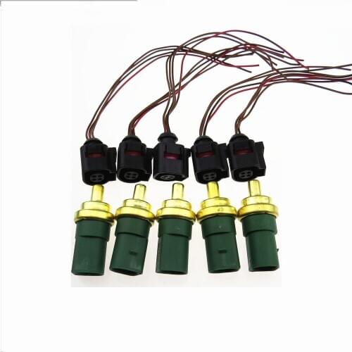 5 sets of Green Auto Car Engine Coolant Temperature Sensor Water Temp Switch For Jetta A3 A4 A6 Seat 059 919 501A 059 919 501 A