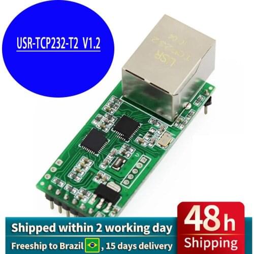 USR-TCP232-T2 V1.2 V1.1 Tiny Serial Ethernet Converter Module Pin Type UART TTL to Ethernet TCPIP Module Support DHCP DNS