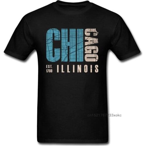 Funny Chicago illinois Boy T Shirt High Quality Summer Fall Short Sleeve Round Collar Pure Cotton Tops Shirts Casual Tee-Shirts
