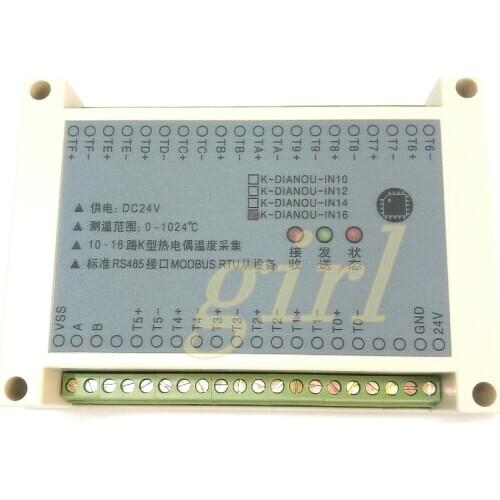 K thermocouple temperature acquisition and measurement temperature measurement module MODBUS RTU protocol photoelectric isolatio