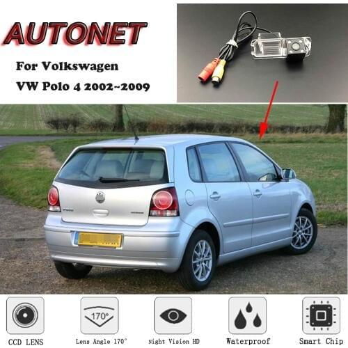 AUTONET Backup Rear View camera For Volkswagen VW Polo 4 2002~2009 MK4 9N 4Q 9N3 Hatchback /license plate camera/parking Camera