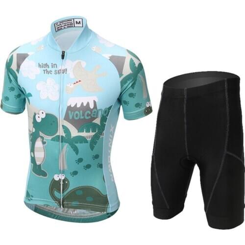 Amur Leopard Pro Cycling Jersey Sets Kids Cycling Clothing MTB Bicycle Kit Summer Breathable Children Bike Wear Short Sleeve