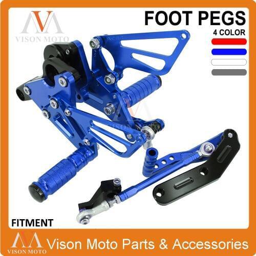 Motorcycle Aluminum Double Stainless Steel Billet Adjustable Rearset Foot Pegs Pedal For Yamaha MT-09 FZ-09 TRACER FJ-09 XSR900