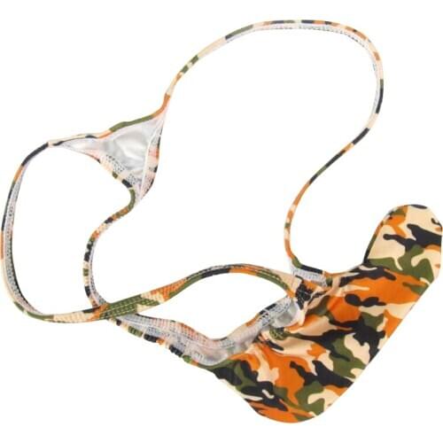 2021 New Men Thongs Camouflage Penis Pouch Sleeve G String Panties Printing Gay Sexy Underwear Jockstrap Men