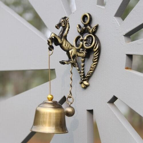 2018 new Animal metal door bell Retro nostalgia shop home wind chimes metal wall decoration for childrens gifts