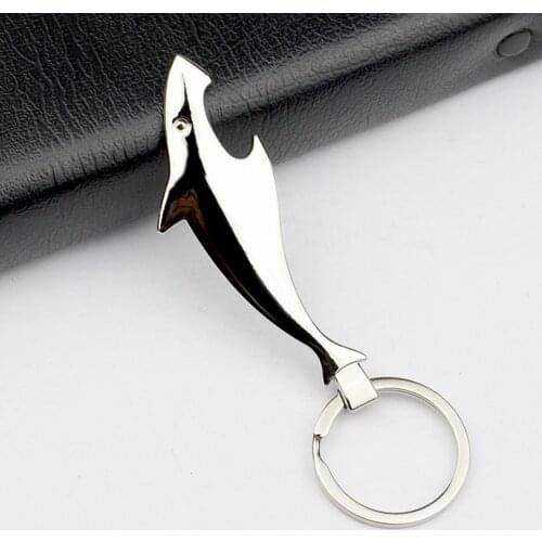 Shark-shaped Bottle Opener Personality Keychain Creative Metal Cool Beer Bottle Opener Accessories Unique Creative Gift