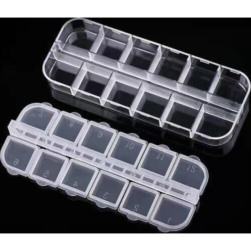 12 Compartments Plastic Storage Box Jewelry Organizer Holder Cabinets For Small Objects