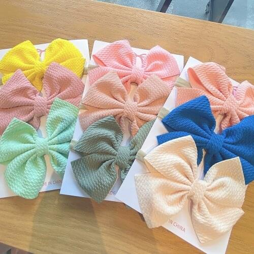 3PCS/set New Nylon Headbands Soft Elastic Hair Bows Fashion Headband For Children Girls Party Decoration Kids Hair Accessories