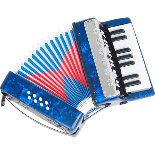 17 Key 8 Bass Professional Mini Portable Accordion Beginner Educational Musical Instrument Xmas New Year Gift