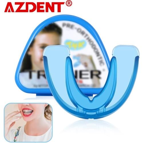 6-12 Years Old AZDENT Dental Silicone Mouthguard Straighten Tooth Tray Dental Orthotics Retainer Orthodontic Braces
