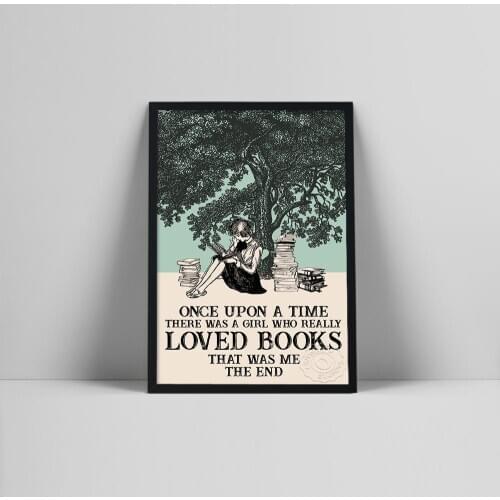 Modern Reader Brainstorming Book Canvas Painting Female Figure Posters And Prints Wall Art Pictures For Living Room Home Decor