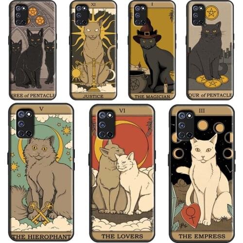 Cats Tarot Witchcraft For OPPO A15 A3S A5S A52 A72 A92 A83 A91 A93 F5 Reno2 Z A31 A53 A5 A9 2020 A1K Phone Case