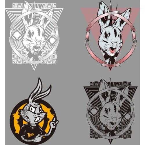 Cartoon HOT Rabbit Pattern Heat-sensitive Patches Heat Transfer for Clothing Printed Printed Ironing For Clothing